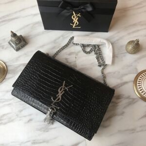 YSL Crocodile Chain Shoulder Bag